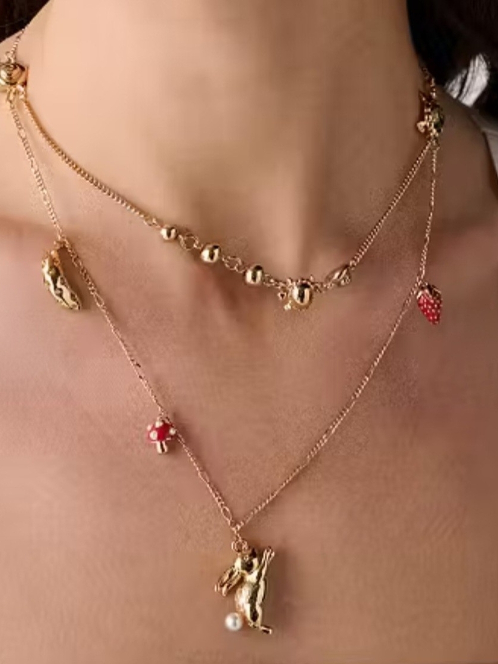 Kate Spade Gold-Tone Layered The Secret Garden Charms Necklace